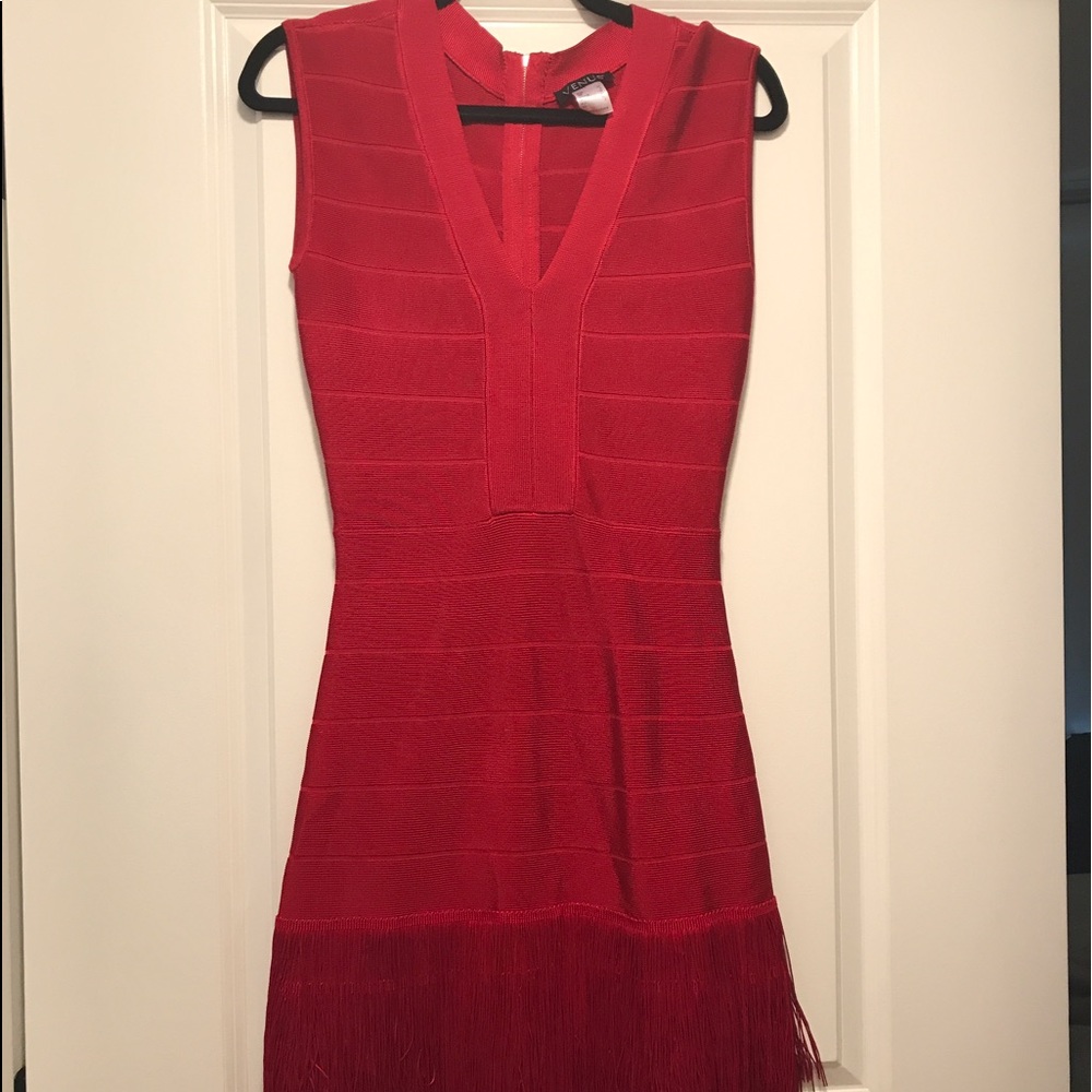 Bandage dress with Fringe